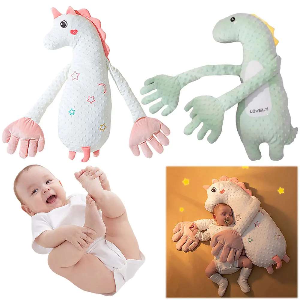 Lindo bebé patrón calmante bebé ayuda para dormir almohada bebés calmante palmas durmiente Control remoto almohada juguetes calmante