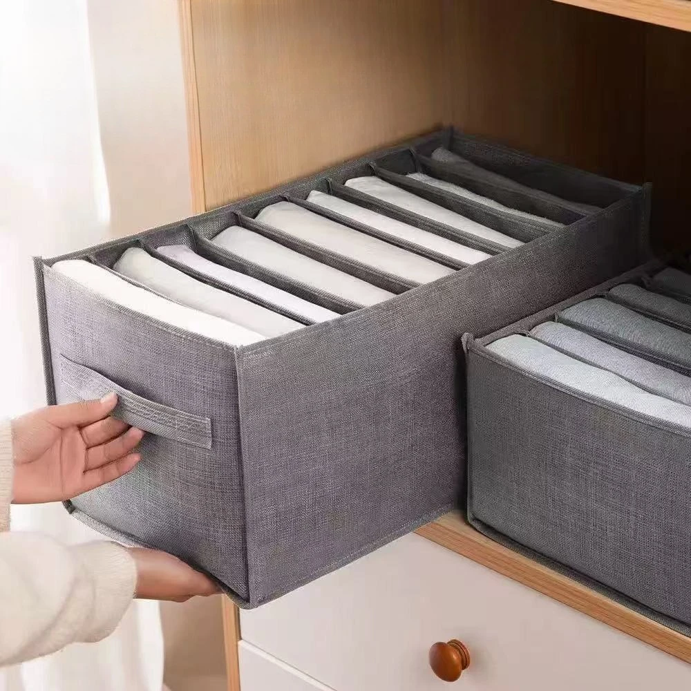 Household Pants Storage Artifact Jeans Storage , Underwear Storage , Pants Rack, Divided StorageStorage Box