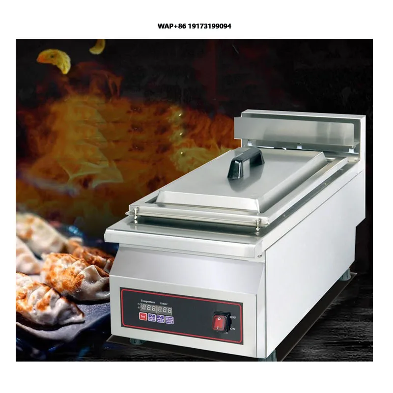 High Efficiency Gyoza Dumpling Cooking Machine Commercial Frying Pan Equipment 110 220V Electric Pancake Machine