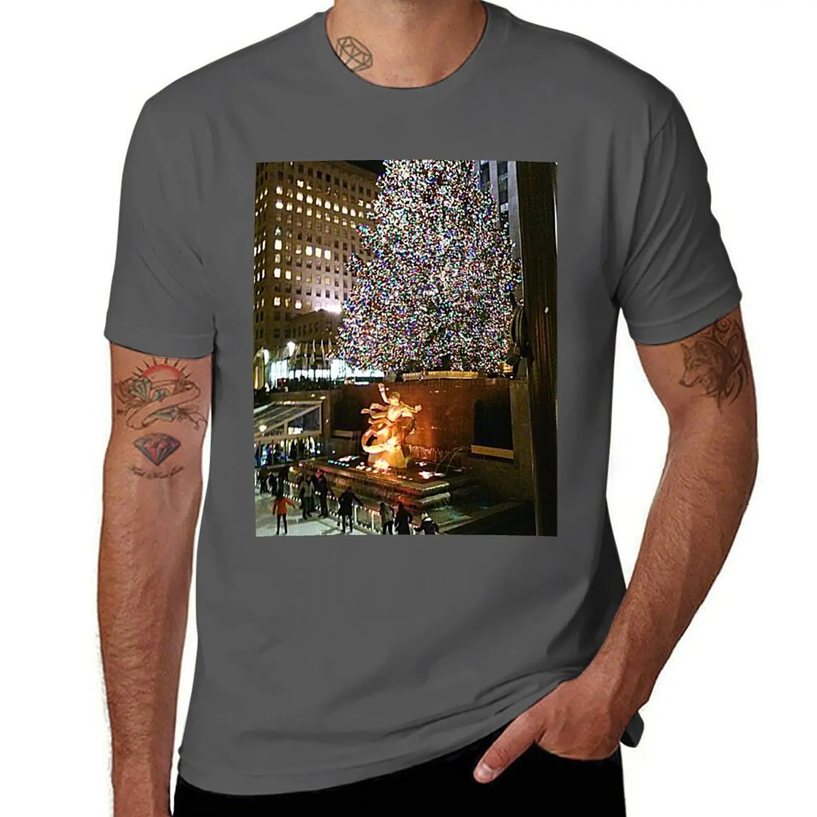 

Rockefeller Ice NYC, Skating NY Center, at T-Shirt No Iron Casual Short Sleeve Top