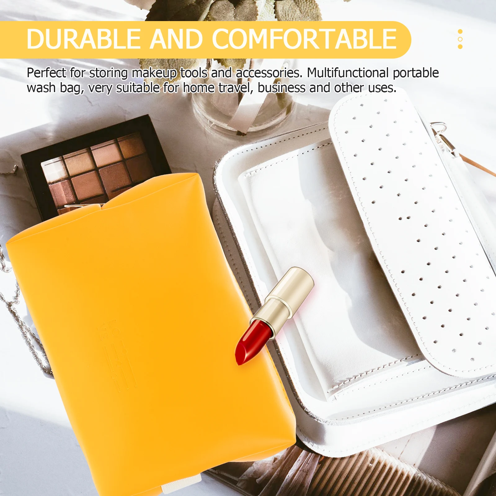 

1pcs Mini Clutch Bag Travel Makeup Pouch Toiletry Storage Small Double Sided Polyester Lightweight Portable Coin Purse for Keys
