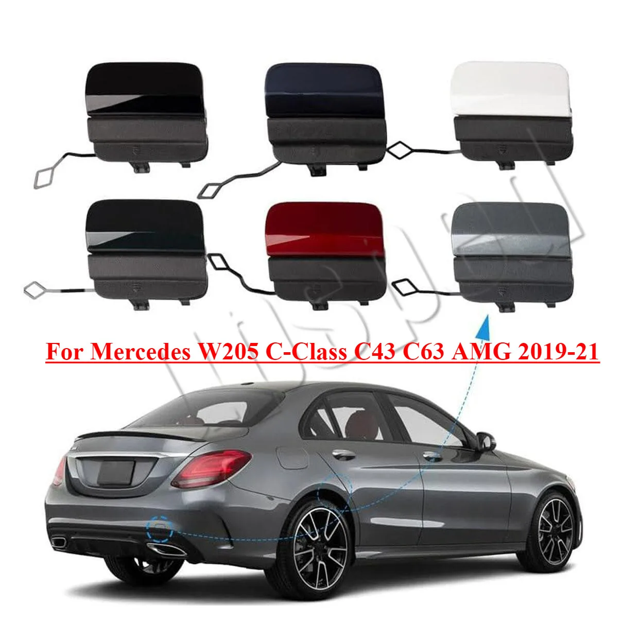 

Крышка проушины фаркопа заднего бампера для Mercedes W205 C-Class C43 C63 AMG 2019-21