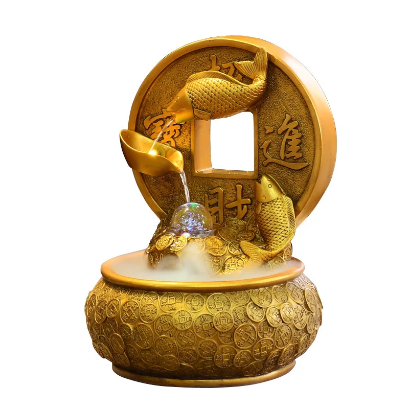 Rockery fountain flowing water ornament living room fish tank store ornament