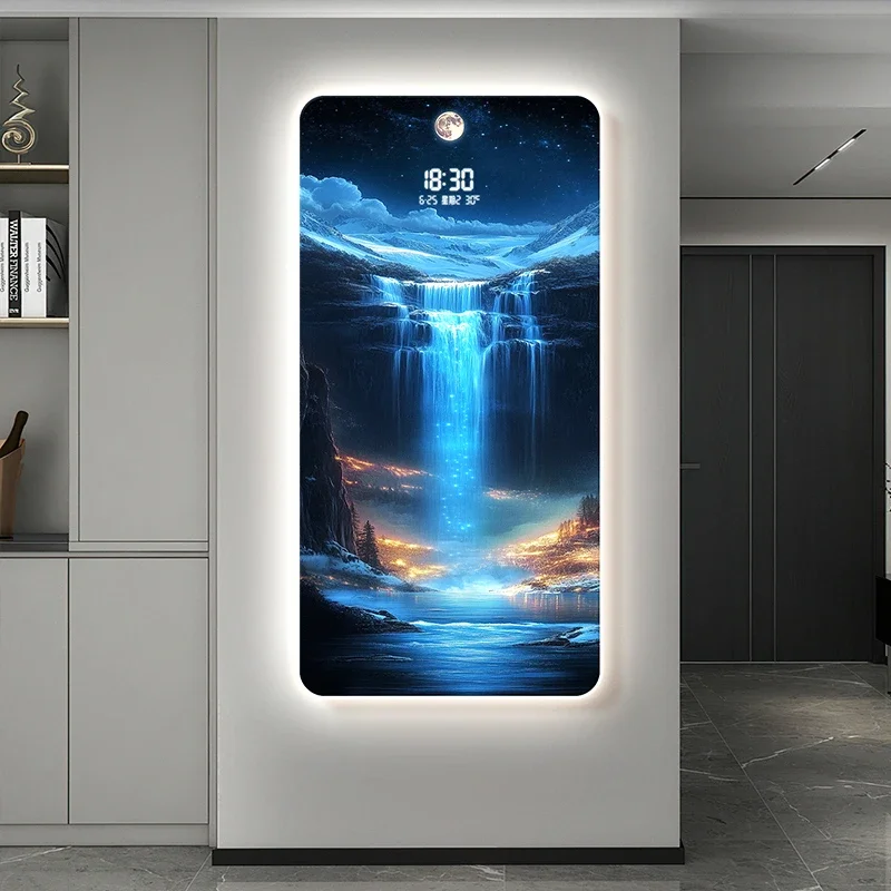 Wall Decoration Items Led Wall Clock Digital Plug In Model With Light And Remote Control Accessories Home Decoration Home Luxury