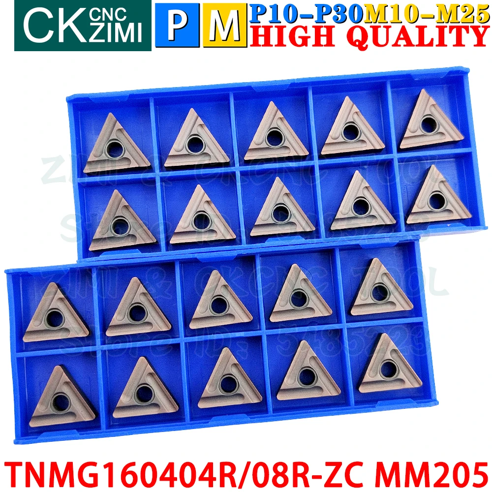 TNMG160404R-ZC MM205 TNMG160408R-ZC MM205 Carbide Inserts Slotting Grooving Inserts Turning tools inserts CNC Metal Lathe Tools