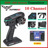 DUMBORC DDF-350 2.4G 10CH Radio Transmitter P10FG Gyro Receiver HD Screen Remote Control for RC Car Truck Boat LCD FHSS System
