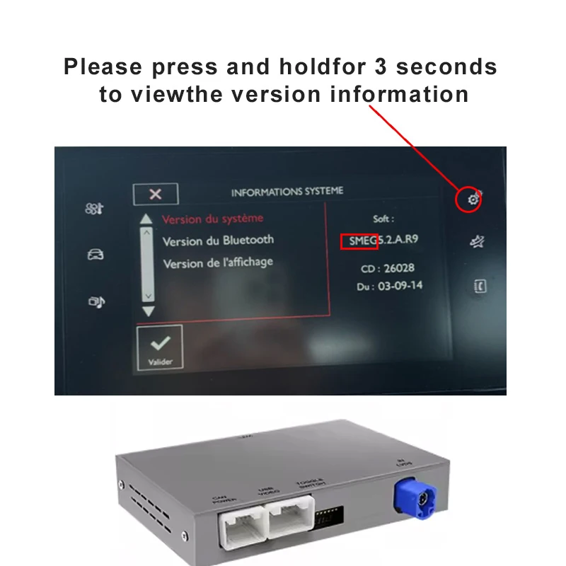 Draadloze Carplay Android Auto giet KIT Voor Cristaux SMEG Picasso C4 C5 DS4 DS3 DS5 308 508 5008 3008 Accessoire multimedia