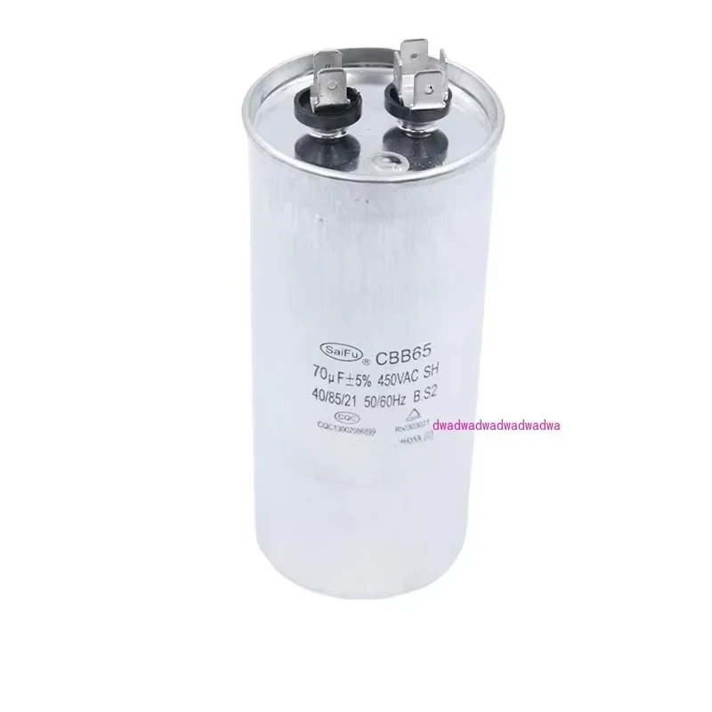 AC Motor Capacitor CBB65 70uf Air Conditioning Capacitor BOPP Film Capacitor