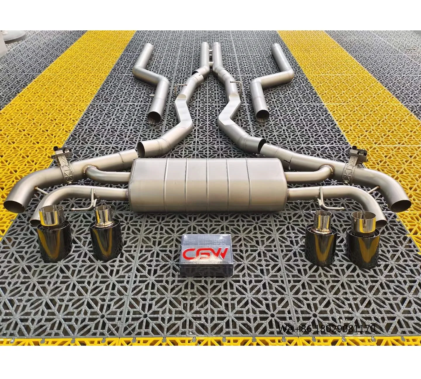 CGW High Performance Incredible Sound Stainless Steel Exhaust Catback Piping Muffler for  F95 F96 X5M X6M 4.4T