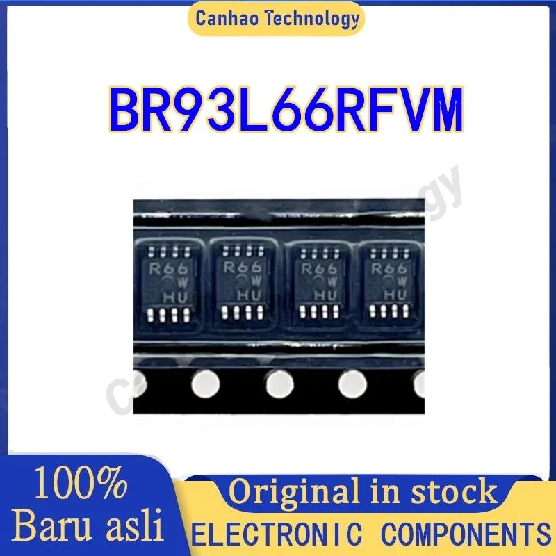 5pcs/lot BR93L66RFVM C66 R66 93C66 93C66C-I/MS R66W MSOP8 EEPROM IC in stock