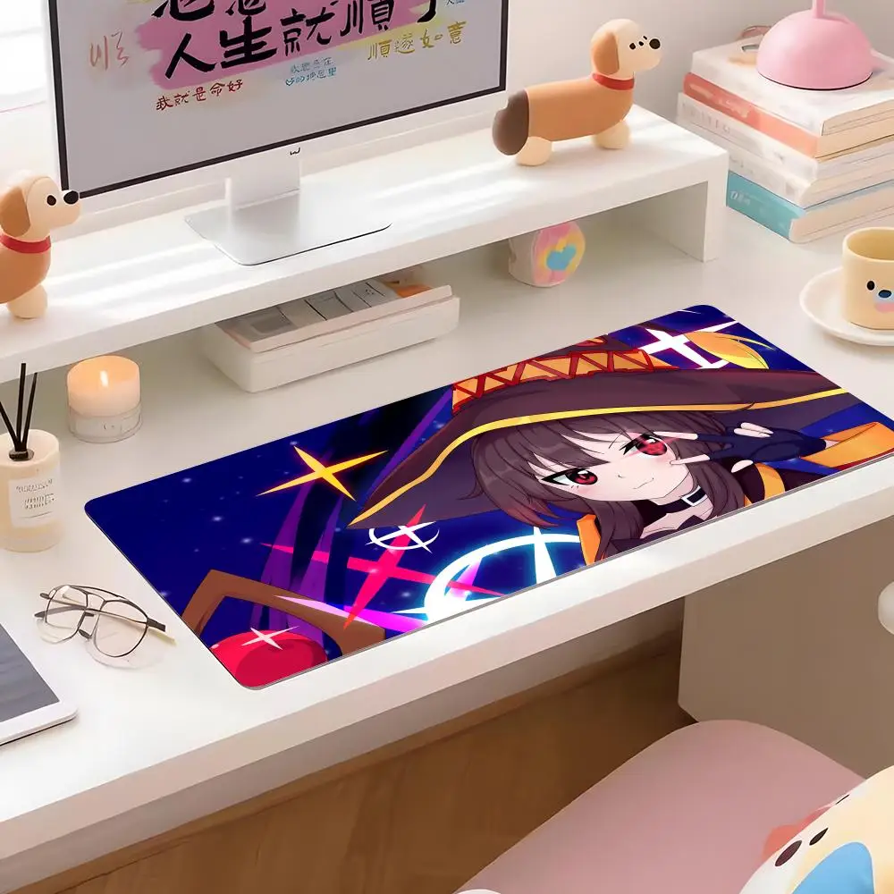 Megumin Anime Mouse Pad Multiple Sizes Large Square Computer Office Game Table Mats Rubber Anti-slip Mousepads