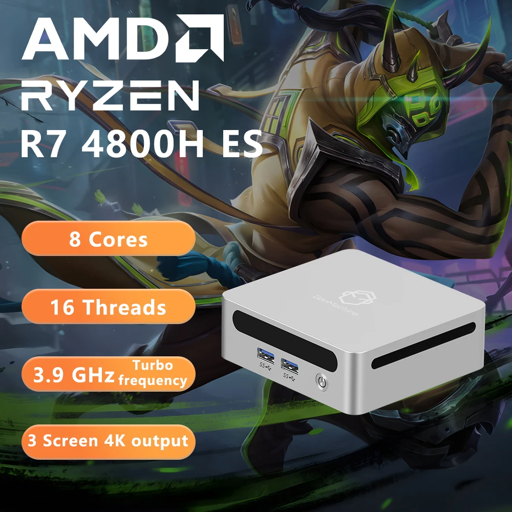 Windows 11 Ryzen DDR4 3200Mhz WiFi6 ゲーミングPC DIY ゲーミング GenMachine ミニPC AMD Ren4000 4800H ES 4800U ES 4900H ES 5500U ES