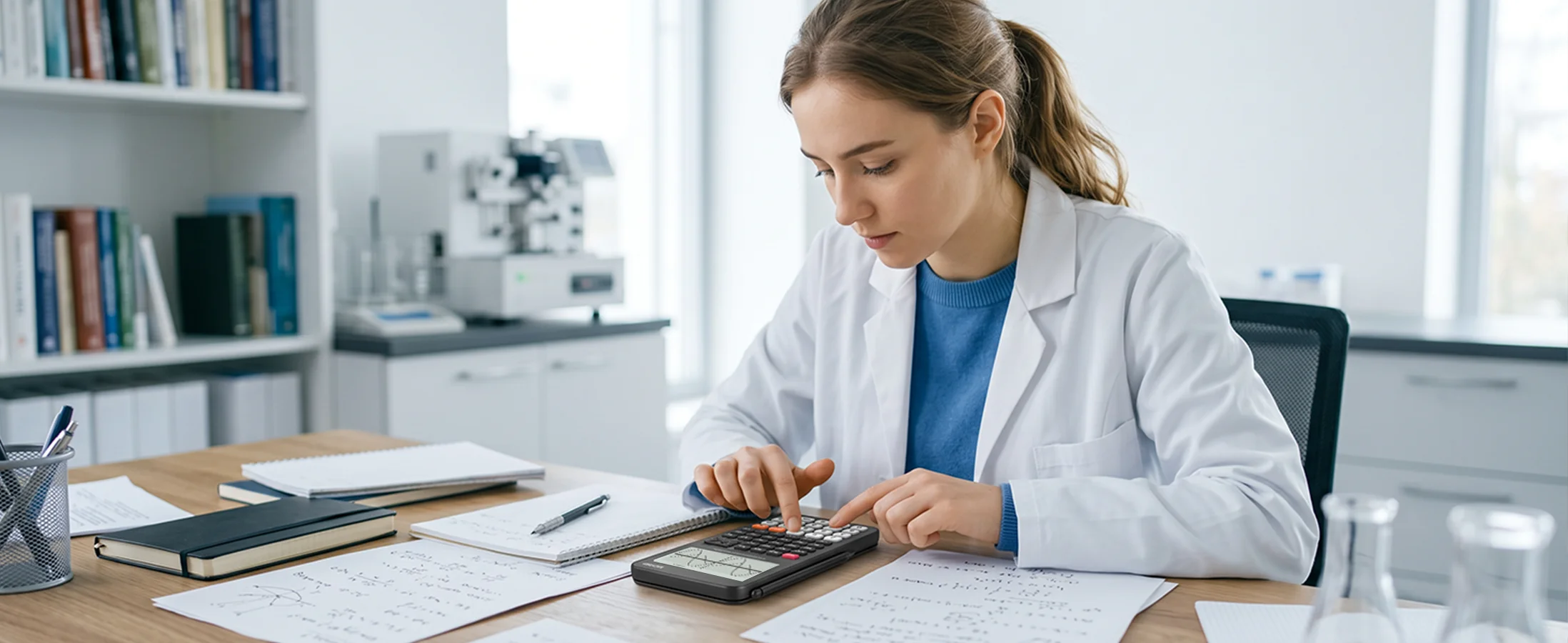 Wiederaufladbare wissenschaftliche Taschenrechner mit Notizblock für die Oberstufe, mit abnehmbarem Notizblock und 3-Zoll-HD-Display – Detail 10