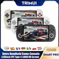 Trimui Smart Pro Portable Retro Arcade Game Console 4.96inch IPS Handheld Game Console Type-C LINUX HD Screen Smart Video Player