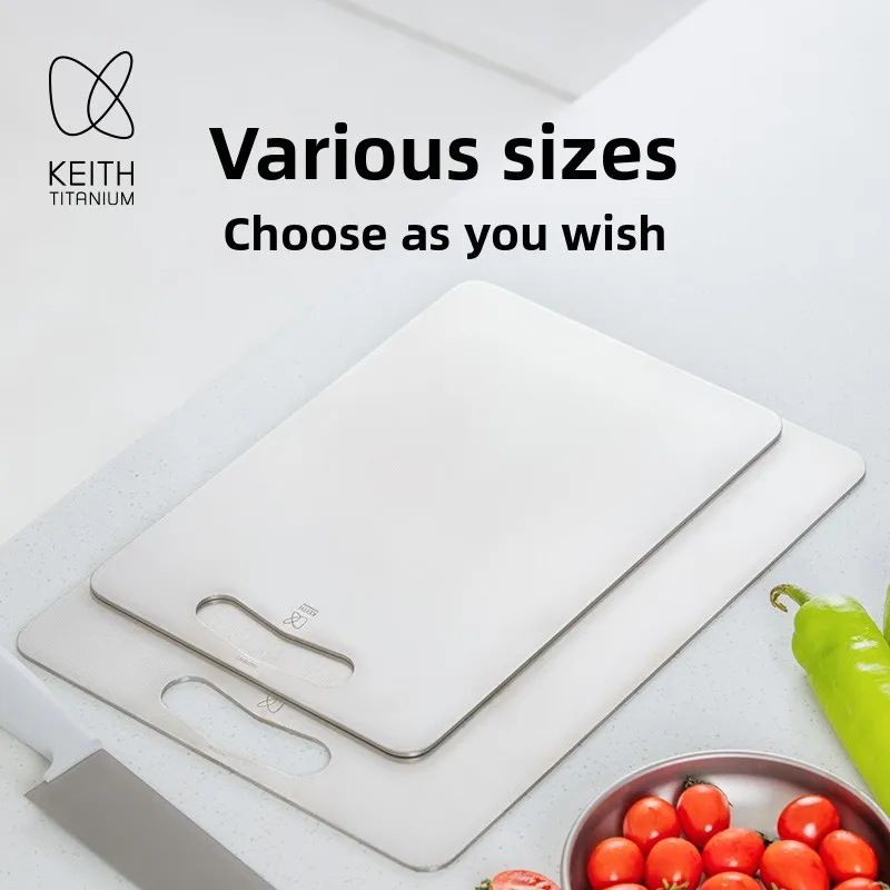 Keith Titanium Cutting Board Lightweight  Portable Anti-Bacterial & Mold-Resistant Odorless - Easy Clean for Kitchen Camping