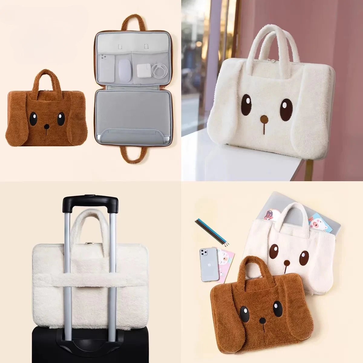 

Cute Laptop Bag 13 13.3 15.4 15.6 Inch For Macbook Air m2 13.6 pro16 Huawei Matebook14 Dell Lenovo Xiaomi Handbag