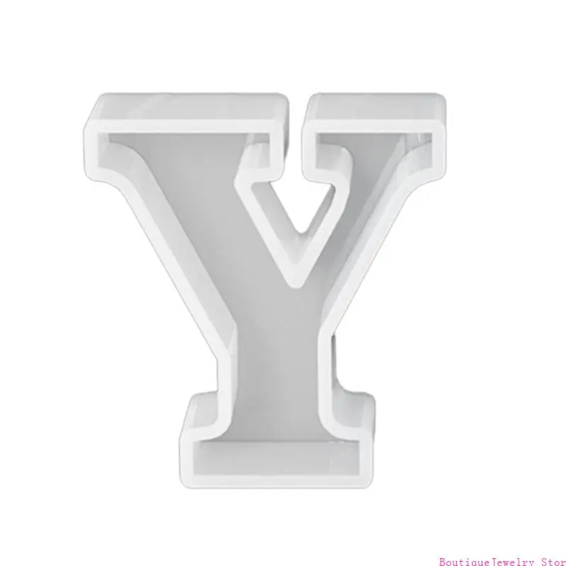 E1PE Pendant Molds Keychain Jewelry Mould Letter Shaped Silicone Keychain Moulds