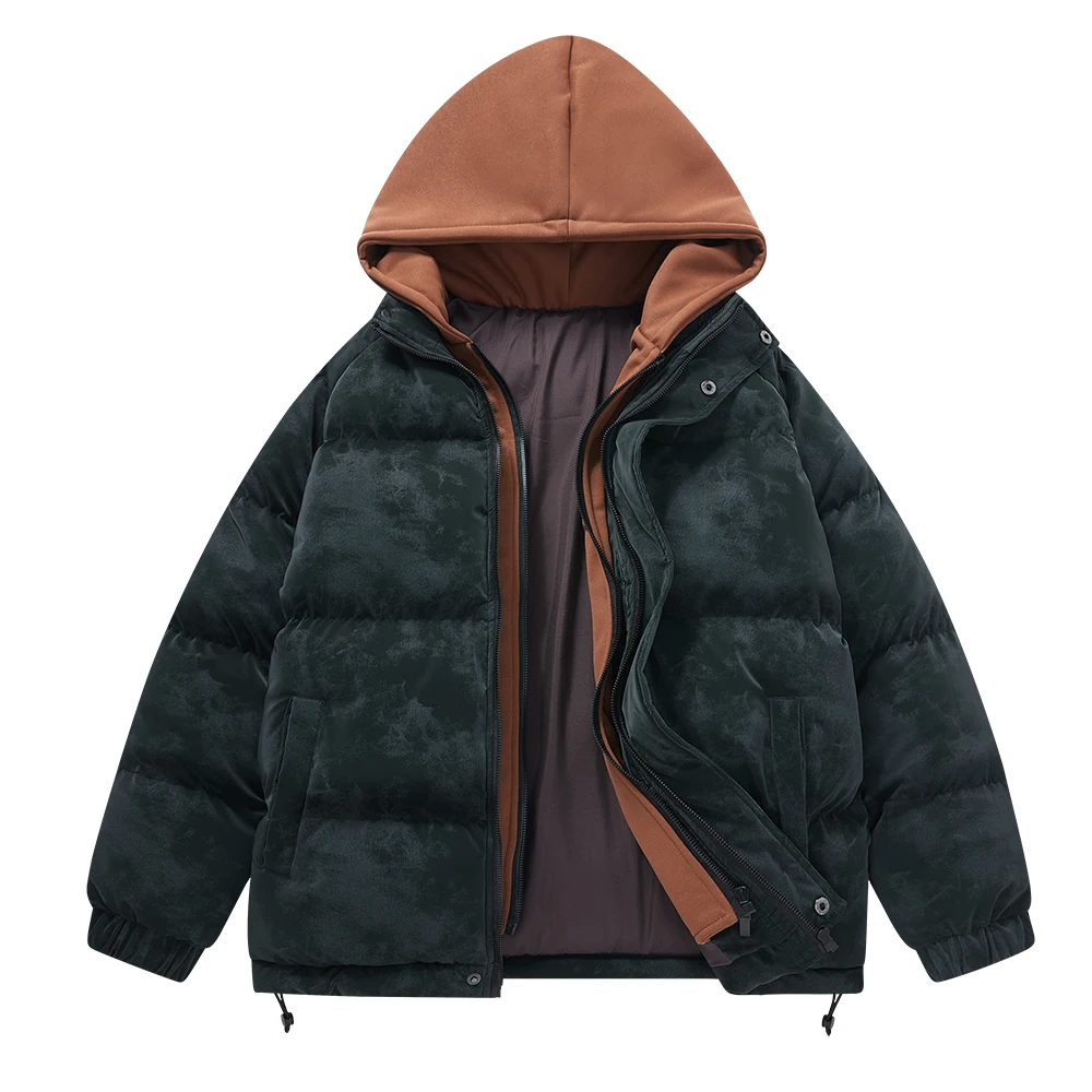2025 جديد الشتاء سميكة الدافئة مقنعين سترة الرجال موضة عادية فضفاض هوديي معطف في الهواء الطلق يندبروف جاكيتات فضفاضة الرجال الملابس