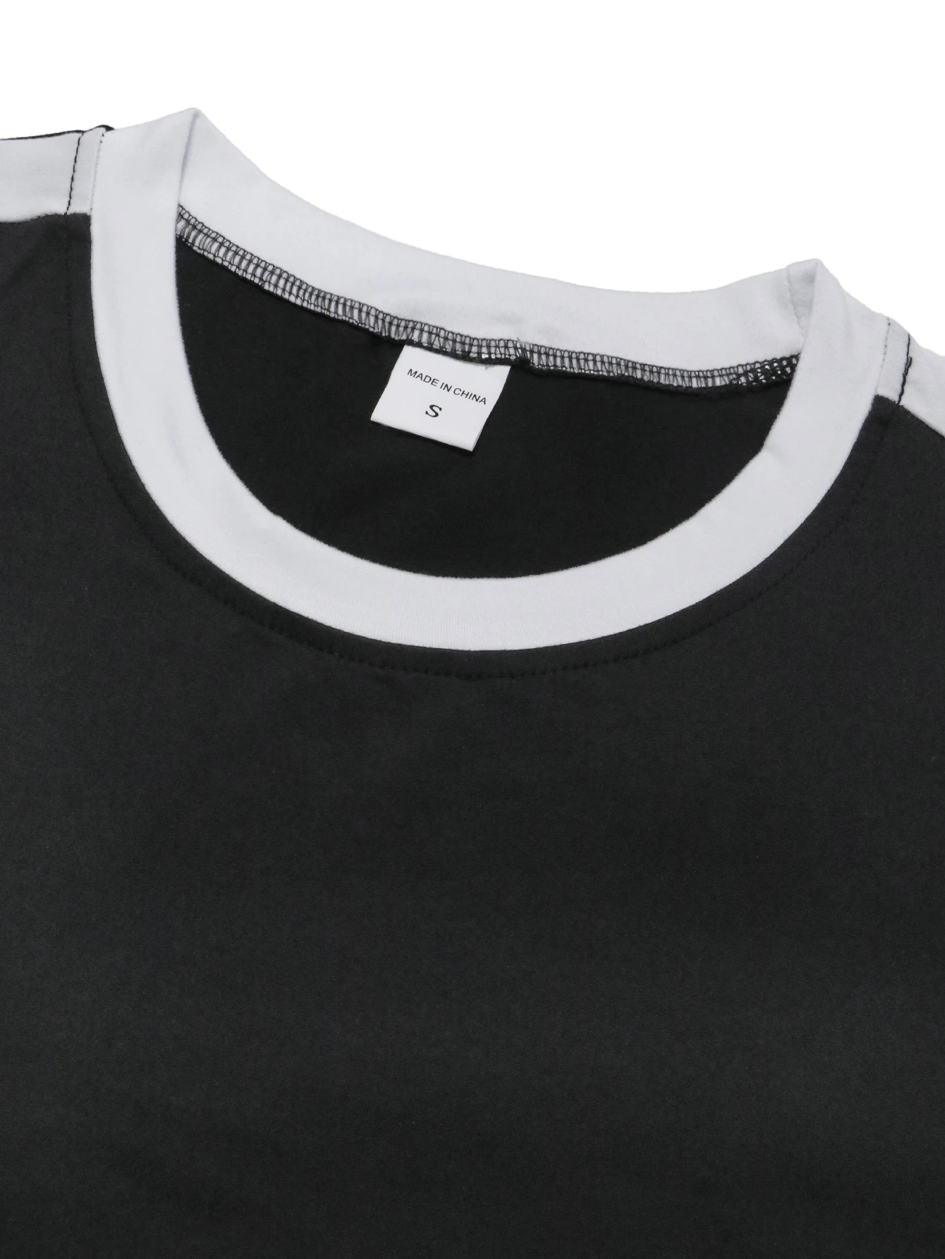 New Summer Elastic Casual Short-Sleeved Men's Daily Party Home Social Color matching T-Shirt Solid Color Vintage Streetwear Top image 3