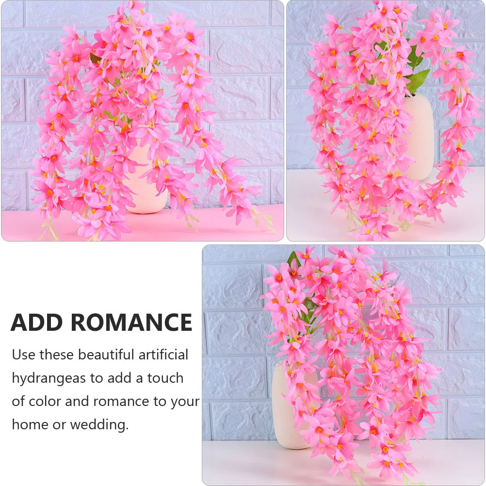 2 قطعة زهرة اصطناعية الكرمة جارلاند لون جديد محاكاة الأزهار ديكور لحفل زفاف ديكور غرفة مكتب المنزل #5