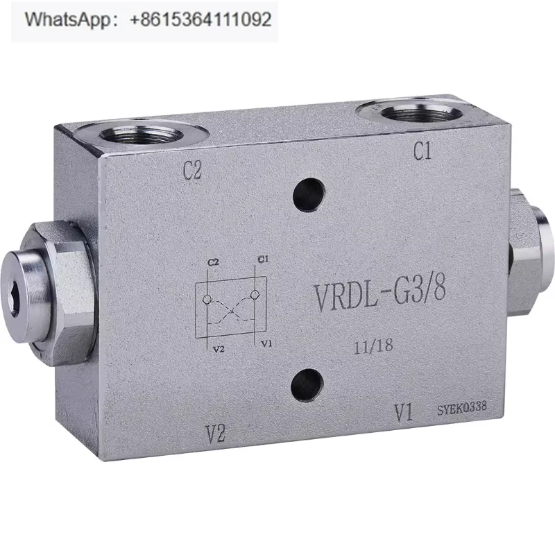 

VRDL-G3/8 Two-way Hydraulic Lock, Agricultural Machinery, Wrecker Sanitation Truck Rotary Drilling Rig Grab Push Forklift Parts