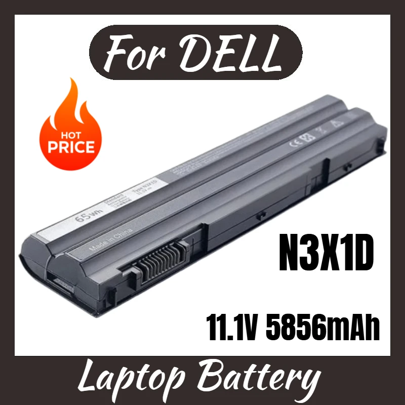 

Высококачественный аккумулятор для ноутбука N3X1D 11,1 В 5856 мАч для DELL Latitude E6420 E6520 E6430 E5420 E5430 E5520 E5530 E6440 E6530