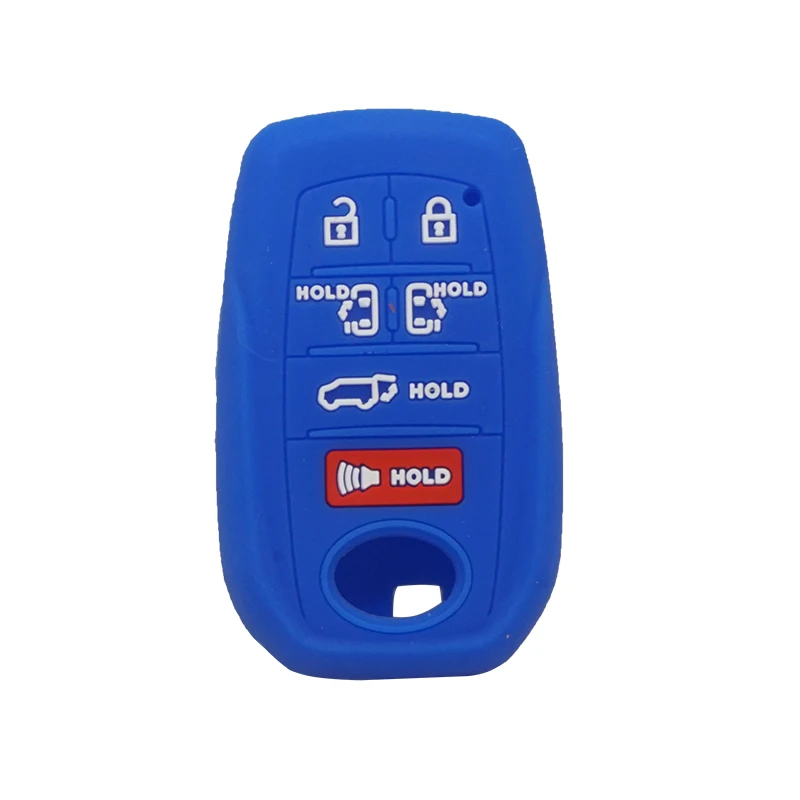Xinyuexin 6 Button Silicone Car Key Case Cover Remote Protector Holder Shell Fob for Toyota Sienna Key 2021-2022 Car Accessories