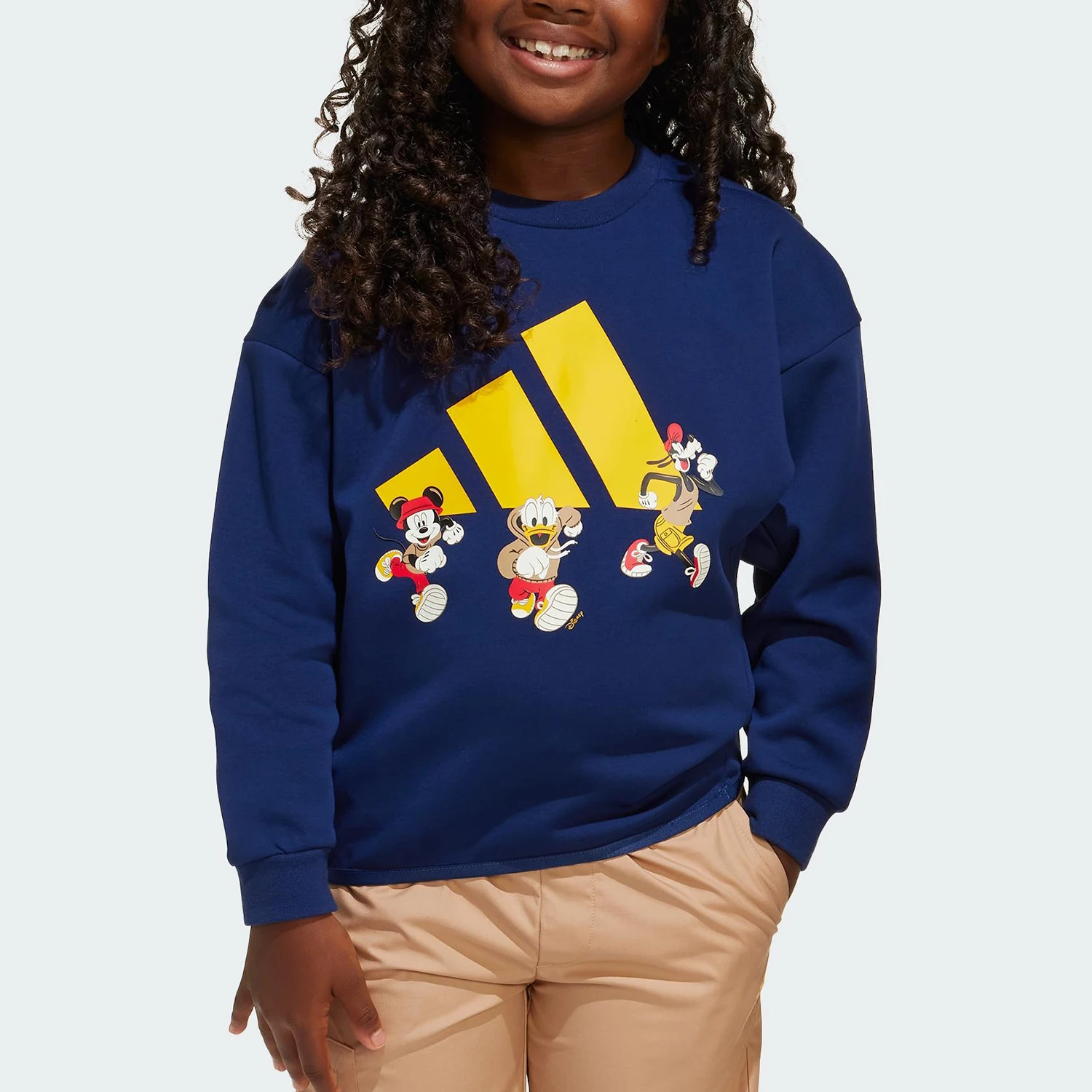 Adidas Official New Kids Round Neck Fashion Trend Printed Sweatshirt JD4550