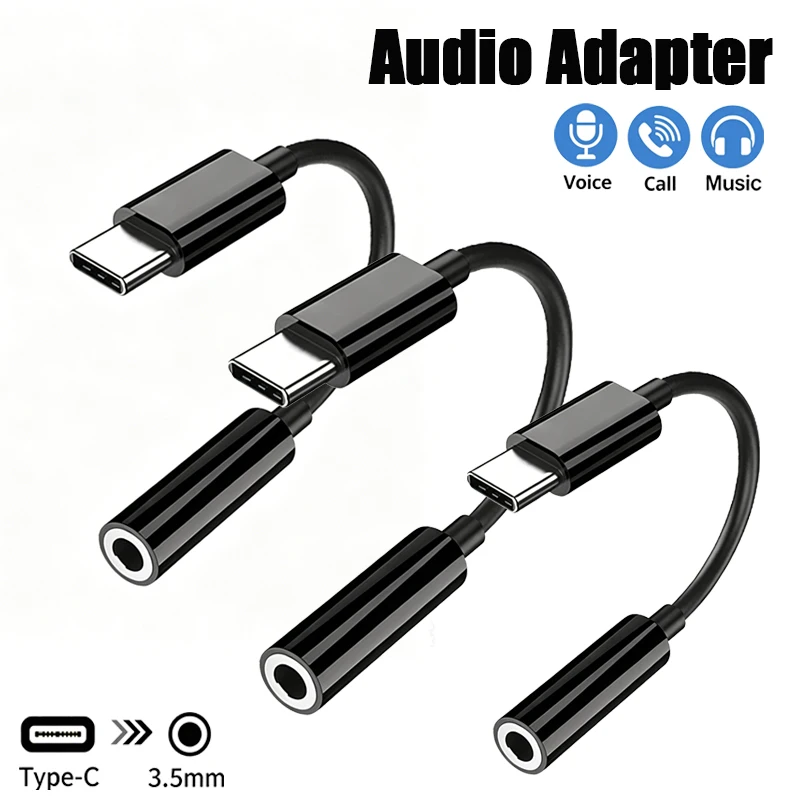 USB 타입 C - 3.5mm 잭 이어폰 어댑터, USB C - AUX 오디오 어댑터 케이블 (아이폰 15, 15 Pro MAX, 삼성 갤럭시, 화웨이, 샤오미 호환)