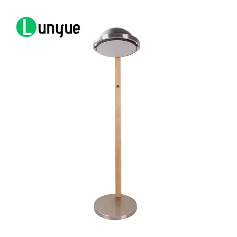 Mid Century Modern Wooden Floor Lamp Adjustable Standing Light for Living Room Bedroom Home Decor Natural Wood Finish