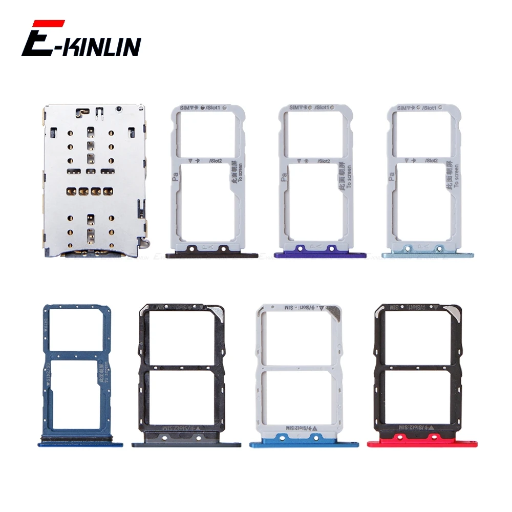 Micro SD / Sim Card Tray Socket Adapter For HuaWei Nova 5i 5 4 3 Connector Holder Slot Reader Container