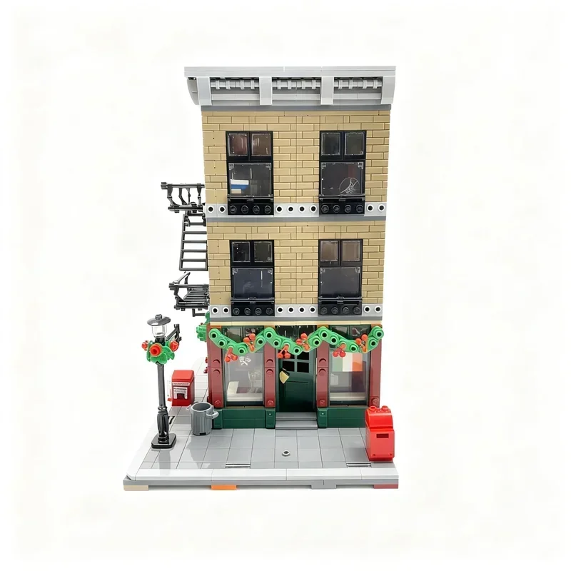 

767PCS MOC City Hot Street View Peters Apartment Model Building Blocks Creative Assembly Display Home Decor Construction Gift