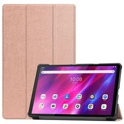 Tablet Case For Lenovo Tab K10 TB-X6C6F TB-X6C6X 2021 10.3 inch Yoga Tab 11inch YT-J706F Tri-fold Leather Kids Safe Shockproof