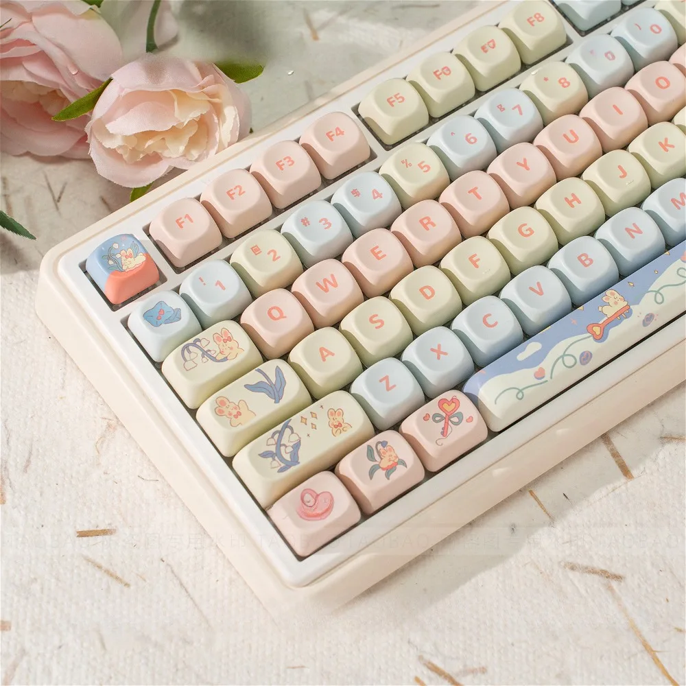 

114 key PBT hot sublimation cute keycaps MOA high secret garden theme for mechanical keyboard