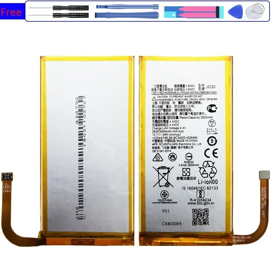 Mobile Phone Battery JG30 3000mAh for Motorola Moto J G7 XT1962-1 MotoJ, High Quality Batterij