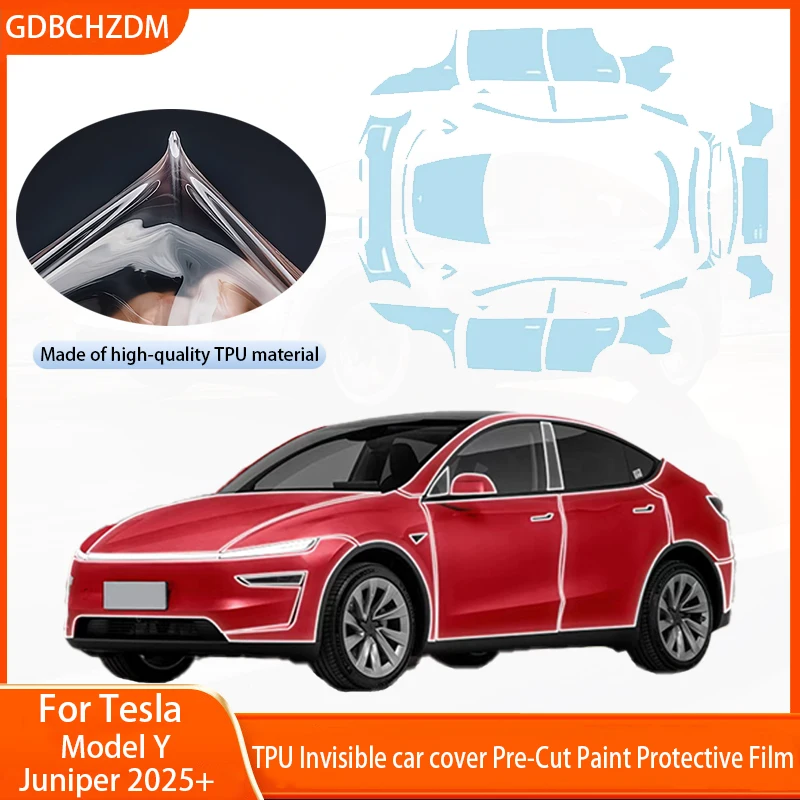 For Tesla Model Y Juniper 2026+ PPF TPU Transparent Body Accessories Styling Pre-Cut Paint Protection Film Car Clear Kit Sticker