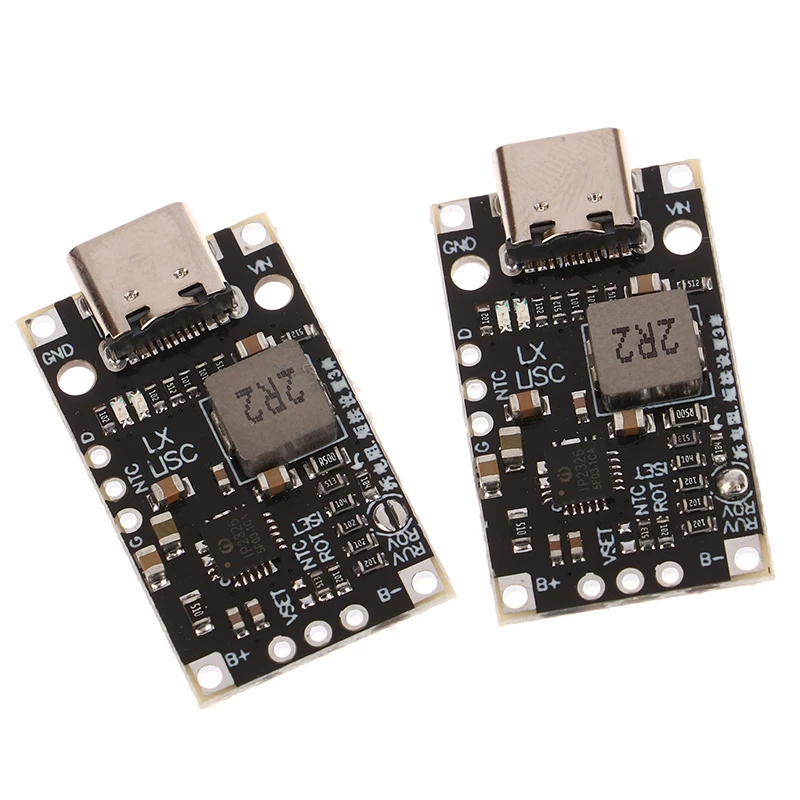 (.) Module d'amélioration de charge USB Type-C pour batterie au lithium 3,7 V avec indicateur lumineux et prise en charge de la charge rapide