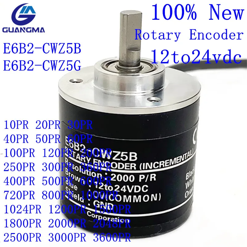 

1PCS 100% New Rotary Encoder E6B2-CWZ5B E6B2 CWZ5G 20 30 60 100 120 200 300 360 400 600 720 800-3600P/R 12to24VDC E6B2 CWZ5B 5G