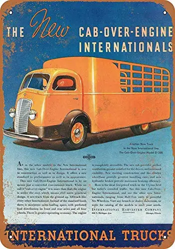 Fsdva  Metal Sign - International Cab-Over-Engine Trucks - Vintage Wall Decor Home Decor