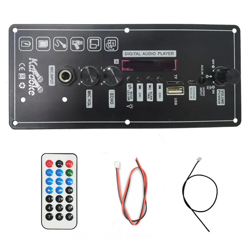 B92B-Bluetooth Audio 15W Amplifier Board With FM BT Audio Portable Speaker 5V Karaoke Power Amplifier Board MP3 Amplifier
