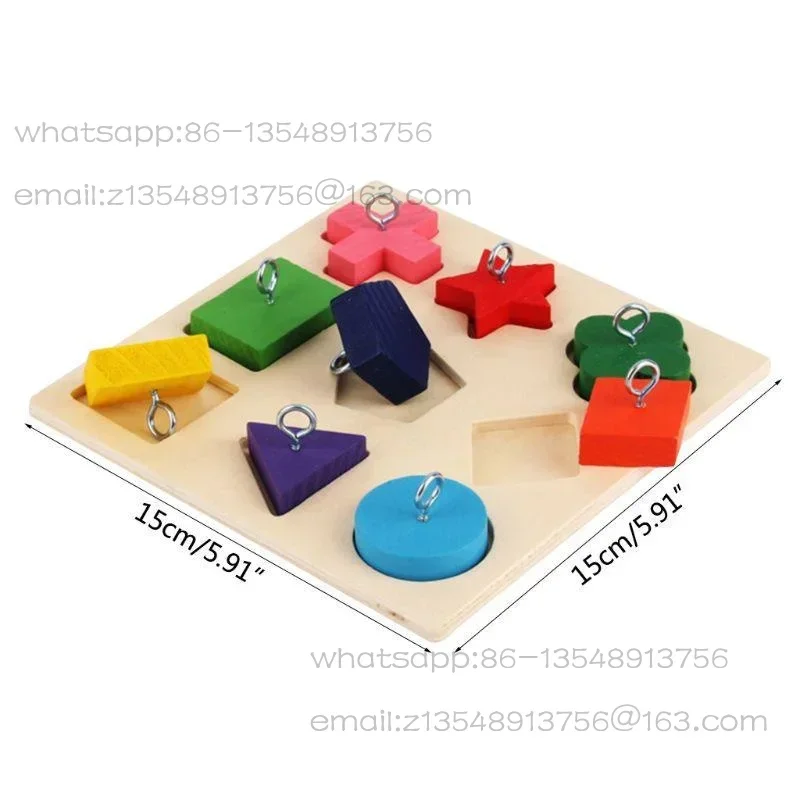 Interactive training, wood blocks, bird puzzles, supplies