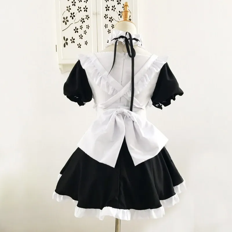 Adult Maid Cosplay Uniform Sexy French Maid Costume Sweet Gothic Lolita Dress Anime Cosplay Maid Uniform Halloween Women Swear