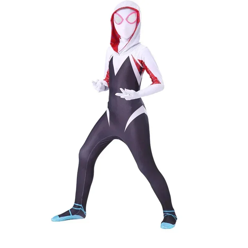 DY20Gwen disfraz de araña Stacy para mujeres y niños, disfraz de Gwen para niñas, monos de Venom, disfraces de Carnaval y Halloween para niños, mono Zentai