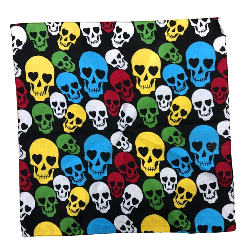 1~10PCS Eye-catching Handkerchief Versatile Use Durable And Stylish Skull Scarf Fashion Statement Popular Breathable Cotton