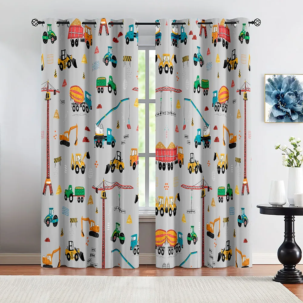 School Buses Children Blackout Curtain 1 Panel