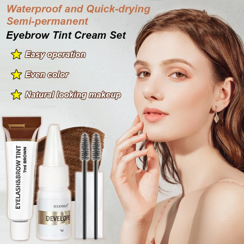 

Waterproof Eyebrow Tint Kit SemiPermanent Eyebrow Quick Dry Eyebrow Tint