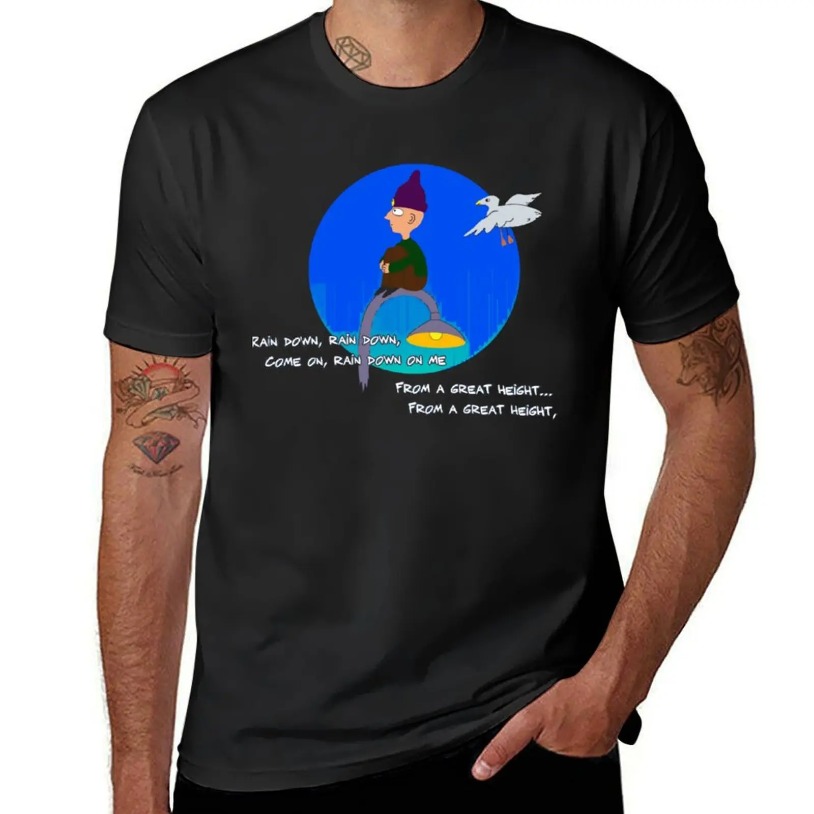 Paranoid android lyric T-Shirt summer tops hippie clothes mens graphic t-shirts hip hop