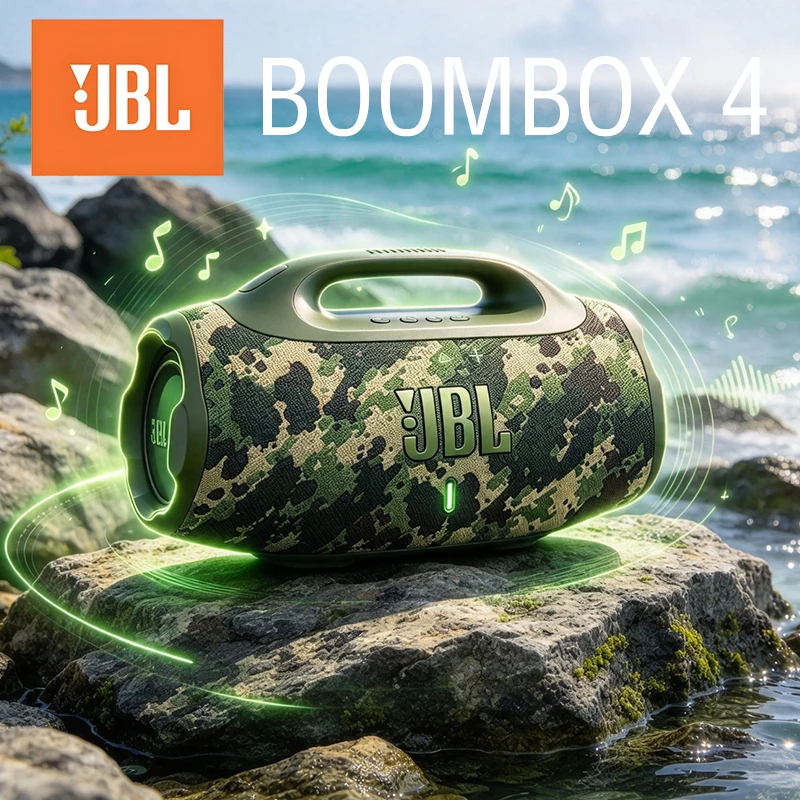 JBL BOOMBOX4 War God 4th Gen Wireless Speaker, IP68 Waterproof & Dustproof, Outdoor Bonfire High Volume Bluetooth Sound System