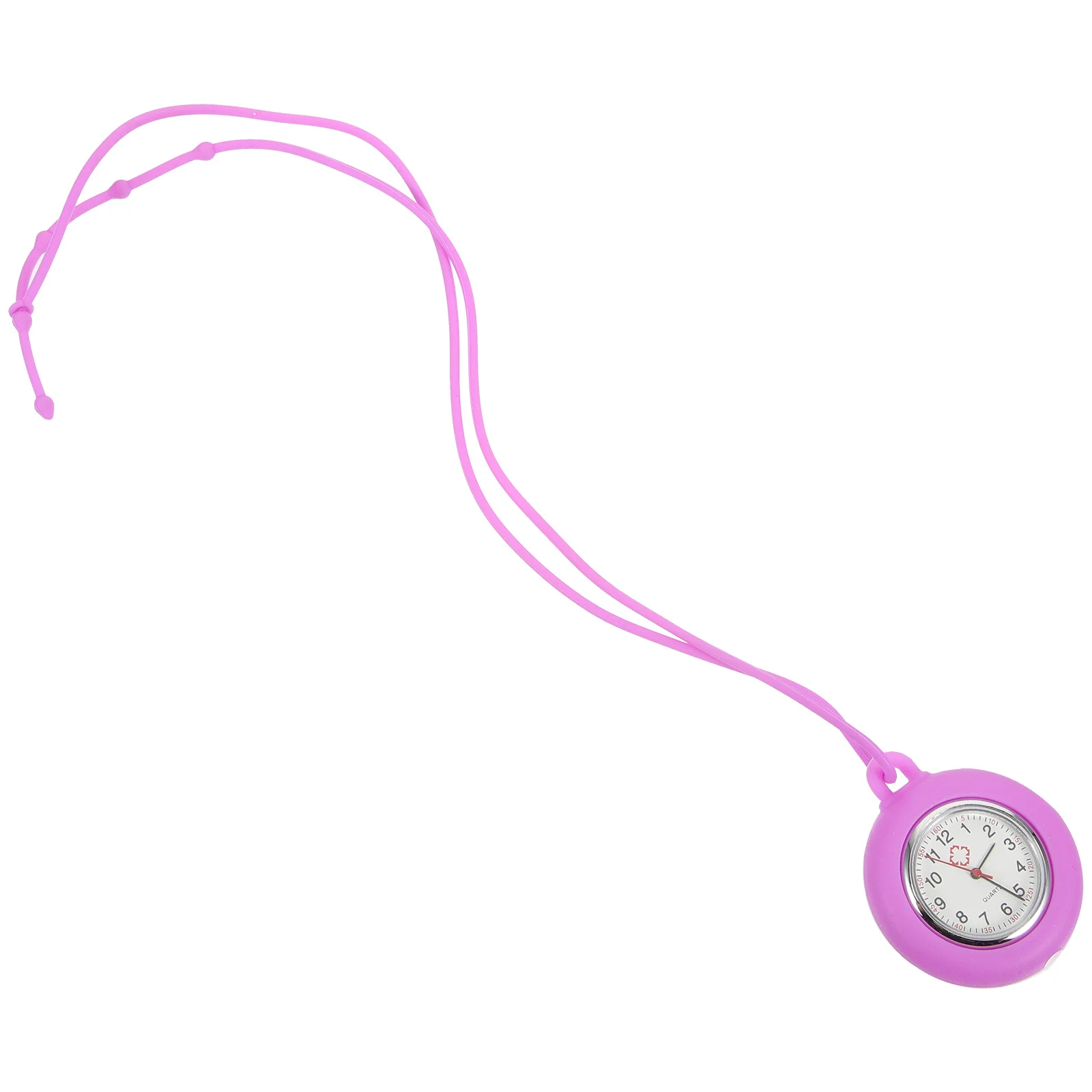

1Pcs Nurse Watch Purple Silicone Medical Hanging Pocket Watch Perfect Workmanship Popular Among Healthcare Professionals