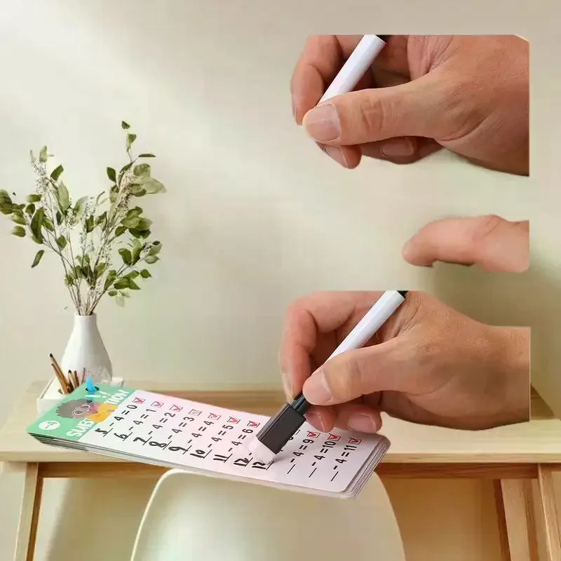 Giocattolo educativo matematico per bambini della scuola primaria; Set di schede flash per addizioni, sottrazioni, moltiplicazioni e divisioni